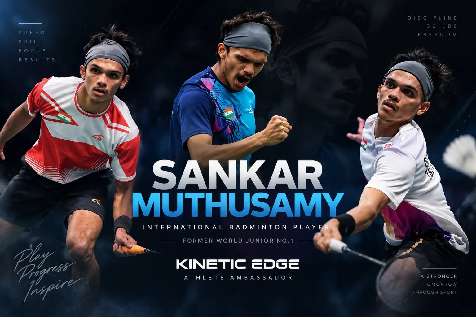 Sankar Muthusamy — International Badminton Player, Former World Junior No. 1, Kinetic Edge Athlete Ambassador
